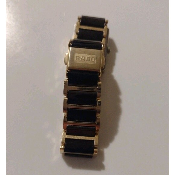Rado Jubile 18mm Black Gold Womens Quartz Diamond Wristwatch Ceramic Bracelet main image 9